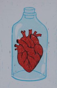 Heart in bottle - Jordan Moran. Heart in bottle - Jordan Moran.