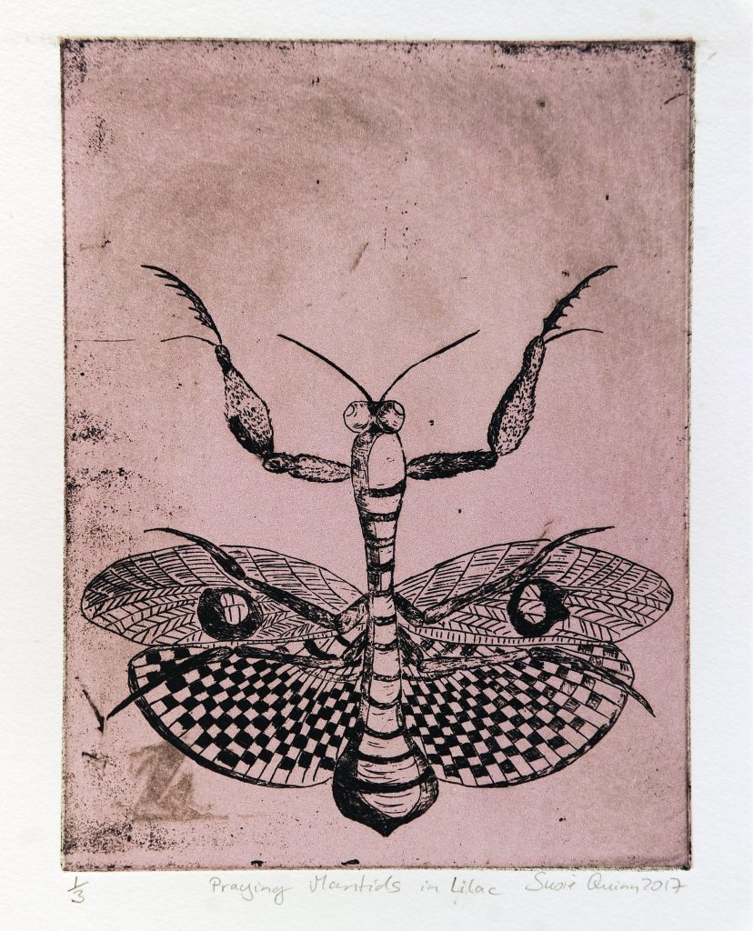 Praying Mantids in Lilac